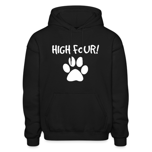 High Four! Heavy Blend Adult Hoodie - black