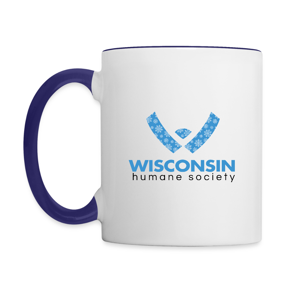 WHS Snow Logo Contrast Coffee Mug - white/cobalt blue
