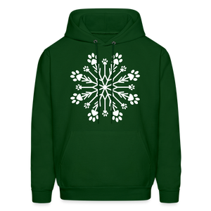 Paw Snowflake Classic Hoodie - forest green