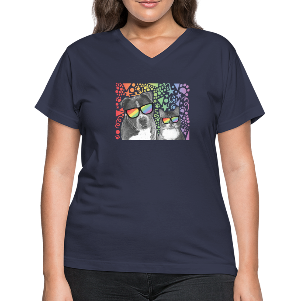 
                  
                    Pride Party Contoured V-Neck T-Shirt - navy
                  
                