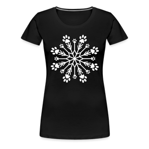 Paw Snowflake Premium T-Shirt - black