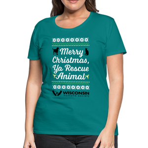 Ya Rescue Animal Contoured Premium T-Shirt - teal