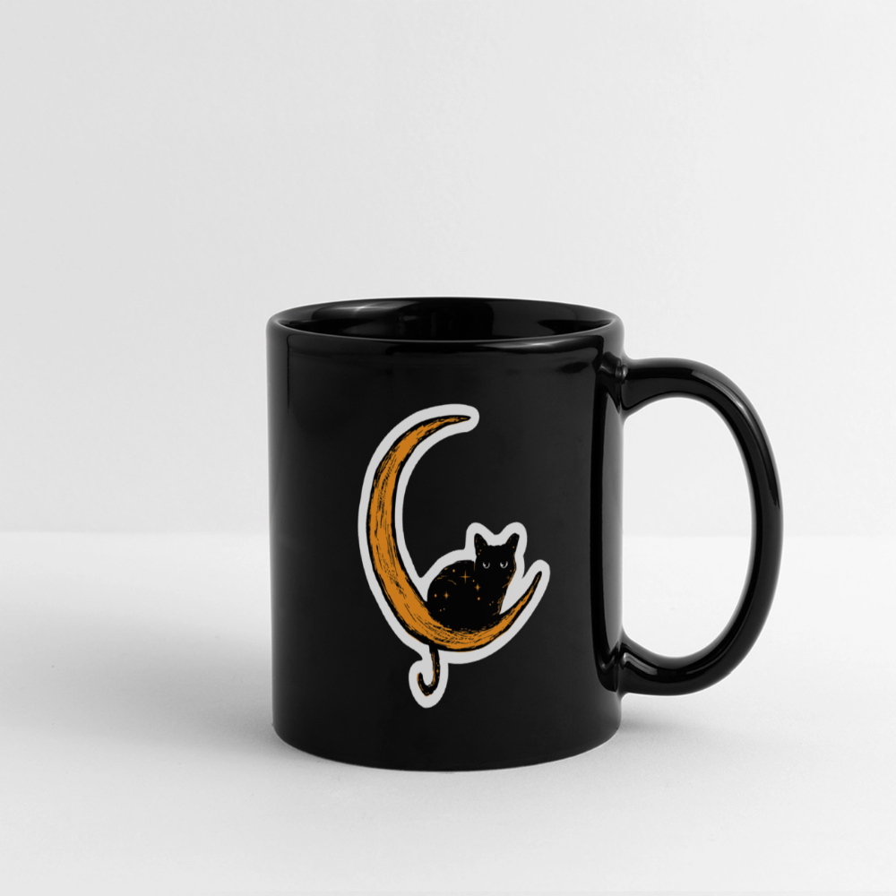 Moon Cat Mug - black
