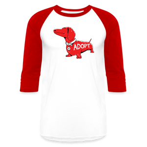 "Big Red Dog" Baseball T-Shirt - white/red