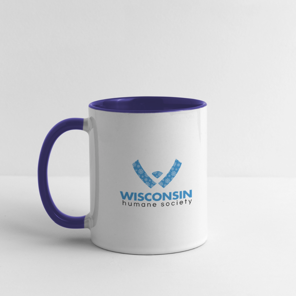 WHS Snow Logo Contrast Coffee Mug - white/cobalt blue