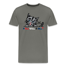 Load image into Gallery viewer, Red White &amp; Mew Classic Premium T-Shirt - asphalt gray