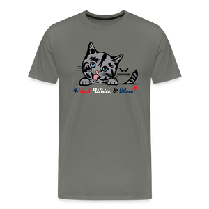 Red White & Mew Classic Premium T-Shirt - asphalt gray