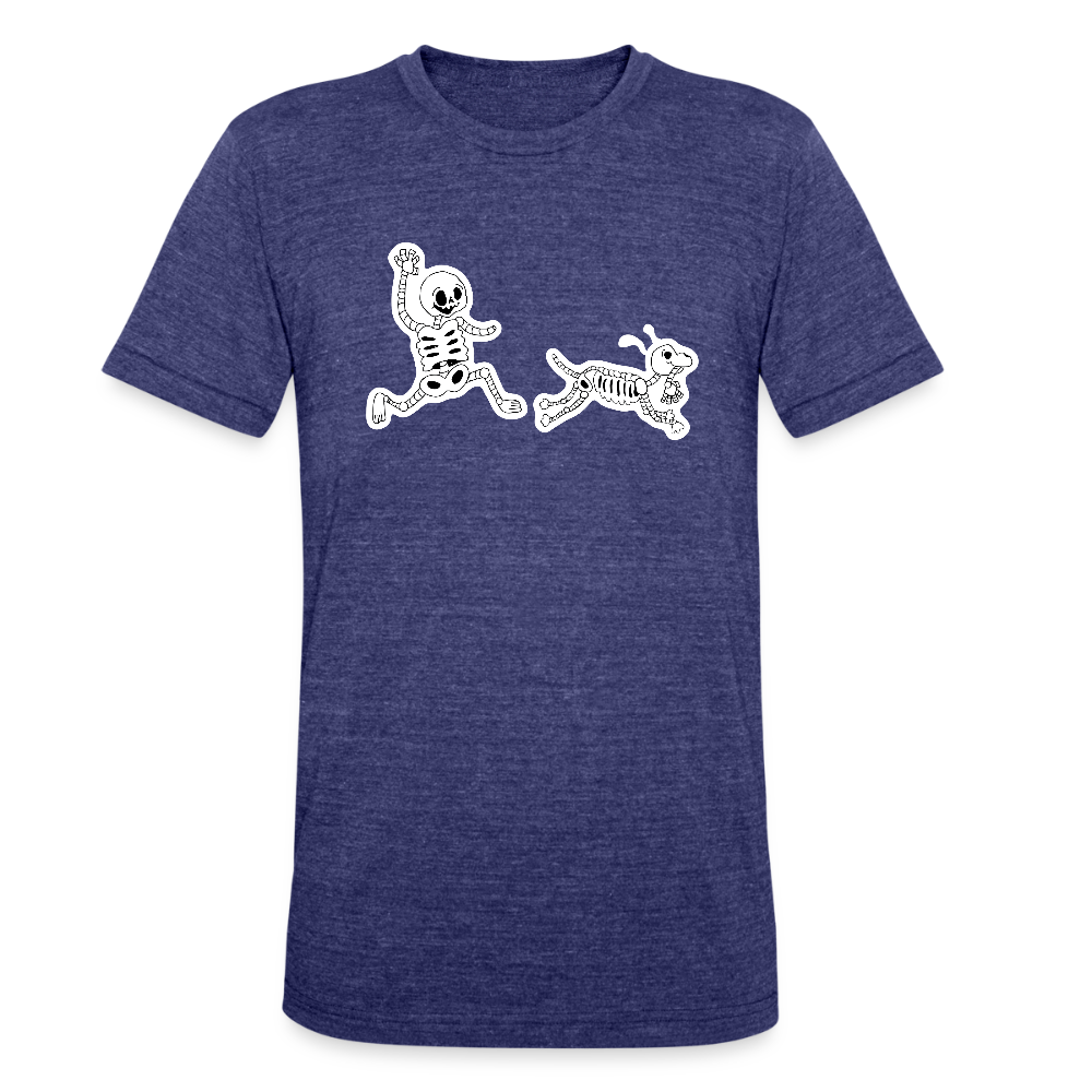 
                  
                    Skeleton Friends Unisex Tri-Blend T-Shirt - heather indigo
                  
                