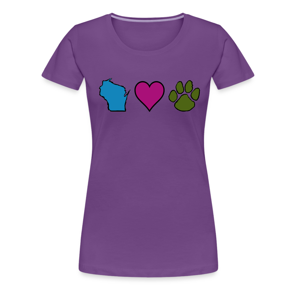 
                  
                    WI Loves Pets Contoured Premium T-Shirt - purple
                  
                