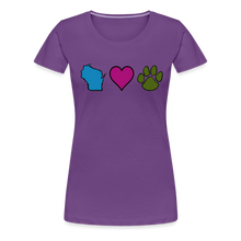 Load image into Gallery viewer, WI Loves Pets Contoured Premium T-Shirt - purple