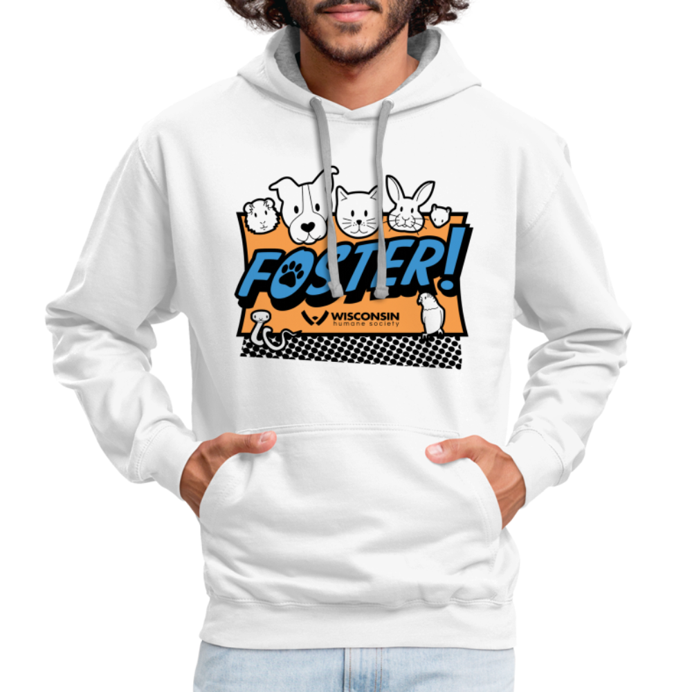 
                  
                    Foster Logo Contrast Hoodie - white/gray
                  
                