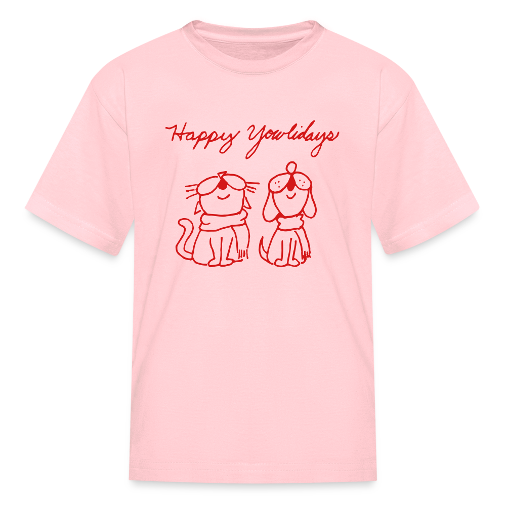 
                  
                    Happy Yowlidays Kids' T-Shirt - pink
                  
                