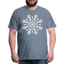 Load image into Gallery viewer, Paw Snowflake Premium T-Shirt - steel blue