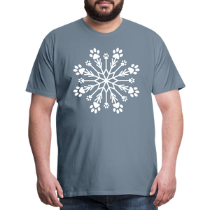 Paw Snowflake Premium T-Shirt - steel blue