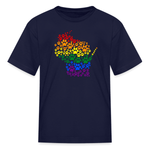 Pride Paws Kids' T-Shirt - navy