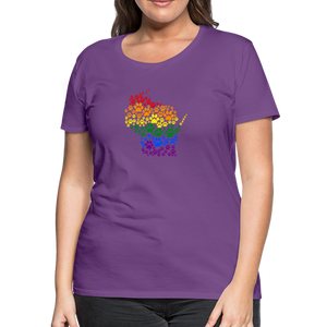 Pride Paws Contoured Premium T-Shirt - purple