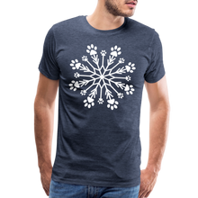 Load image into Gallery viewer, Paw Snowflake Premium T-Shirt - heather blue