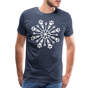 Paw Snowflake Premium T-Shirt - heather blue