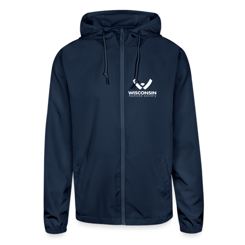 WHS Logo Lightweight Windbreaker Jacket - navy