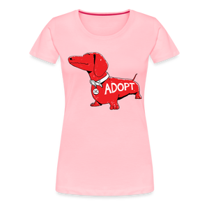 "Big Red Dog" Contoured Premium T-Shirt - pink