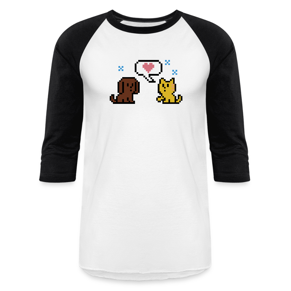 
                  
                    8-Bit Dog & Cat Baseball T-Shirt - white/black
                  
                