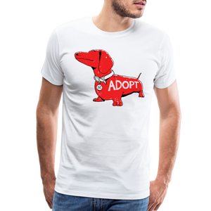 "Big Red Dog" Classic Premium T-Shirt - white