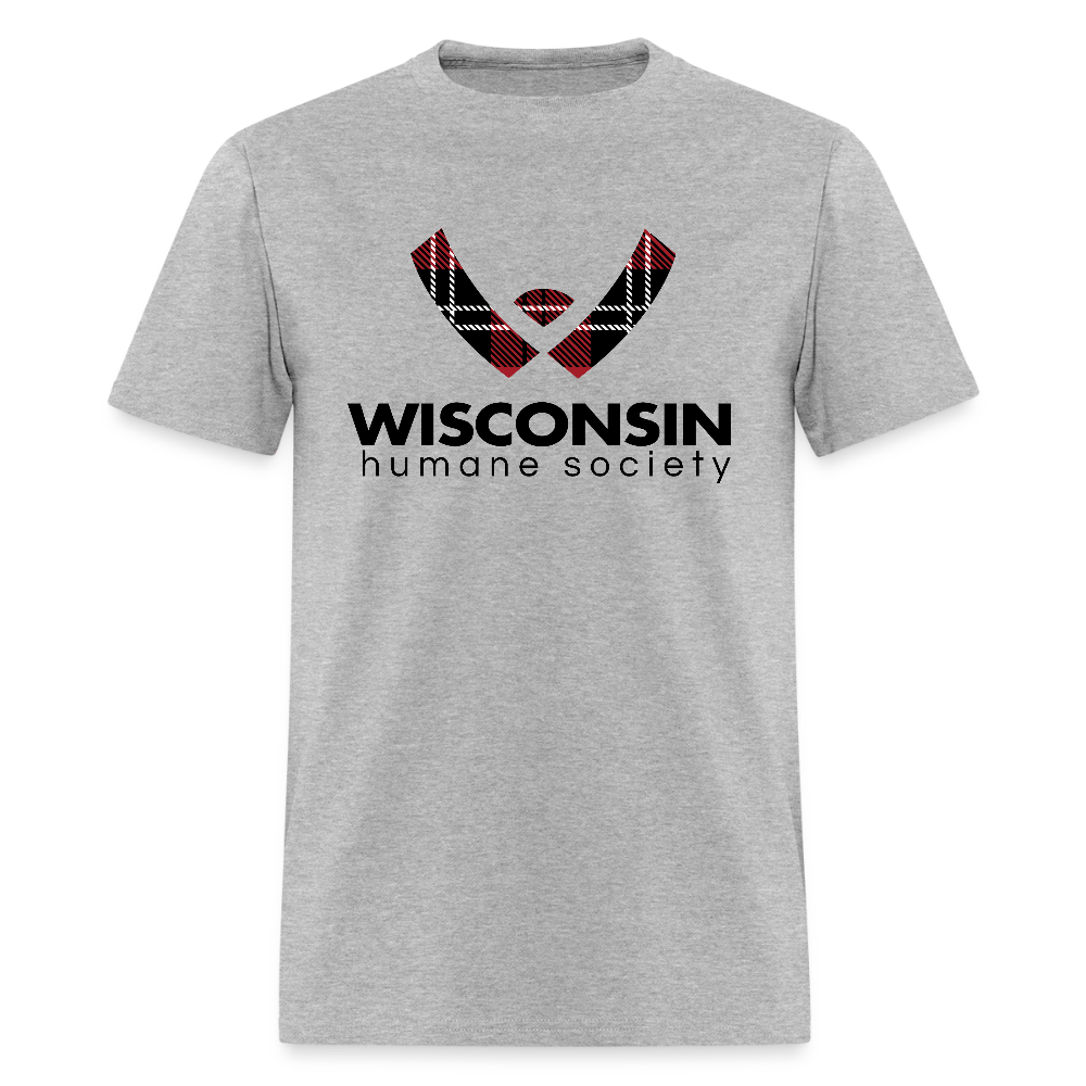 WHS Plaid Logo Classic T-Shirt - heather gray