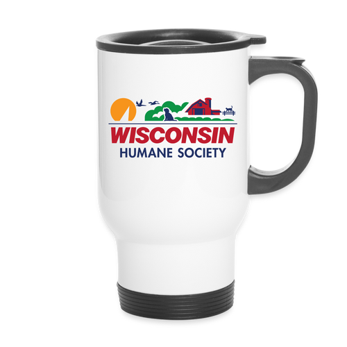 WHS License Plate Travel Mug - white