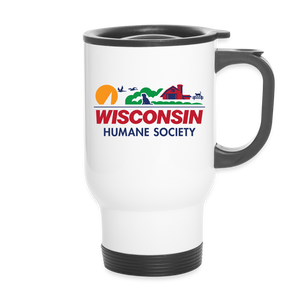 WHS License Plate Travel Mug - white