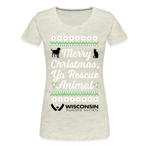 Ya Rescue Animal Contoured Premium T-Shirt - heather oatmeal