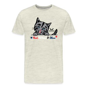 Red White & Mew Classic Premium T-Shirt - heather oatmeal