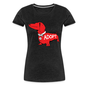 "Big Red Dog" Contoured Premium T-Shirt - charcoal grey