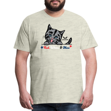 Load image into Gallery viewer, Red White &amp; Mew Classic Premium T-Shirt - heather oatmeal