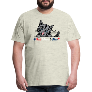 Red White & Mew Classic Premium T-Shirt - heather oatmeal