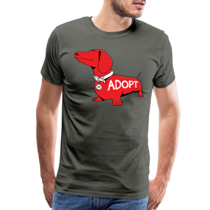 "Big Red Dog" Classic Premium T-Shirt - asphalt gray