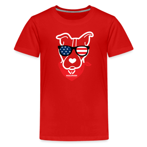 USA Dog Kids' Premium T-Shirt - red