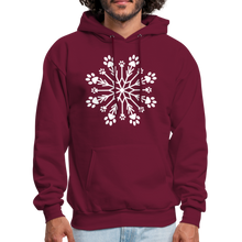 Load image into Gallery viewer, Paw Snowflake Classic Hoodie - burgundy