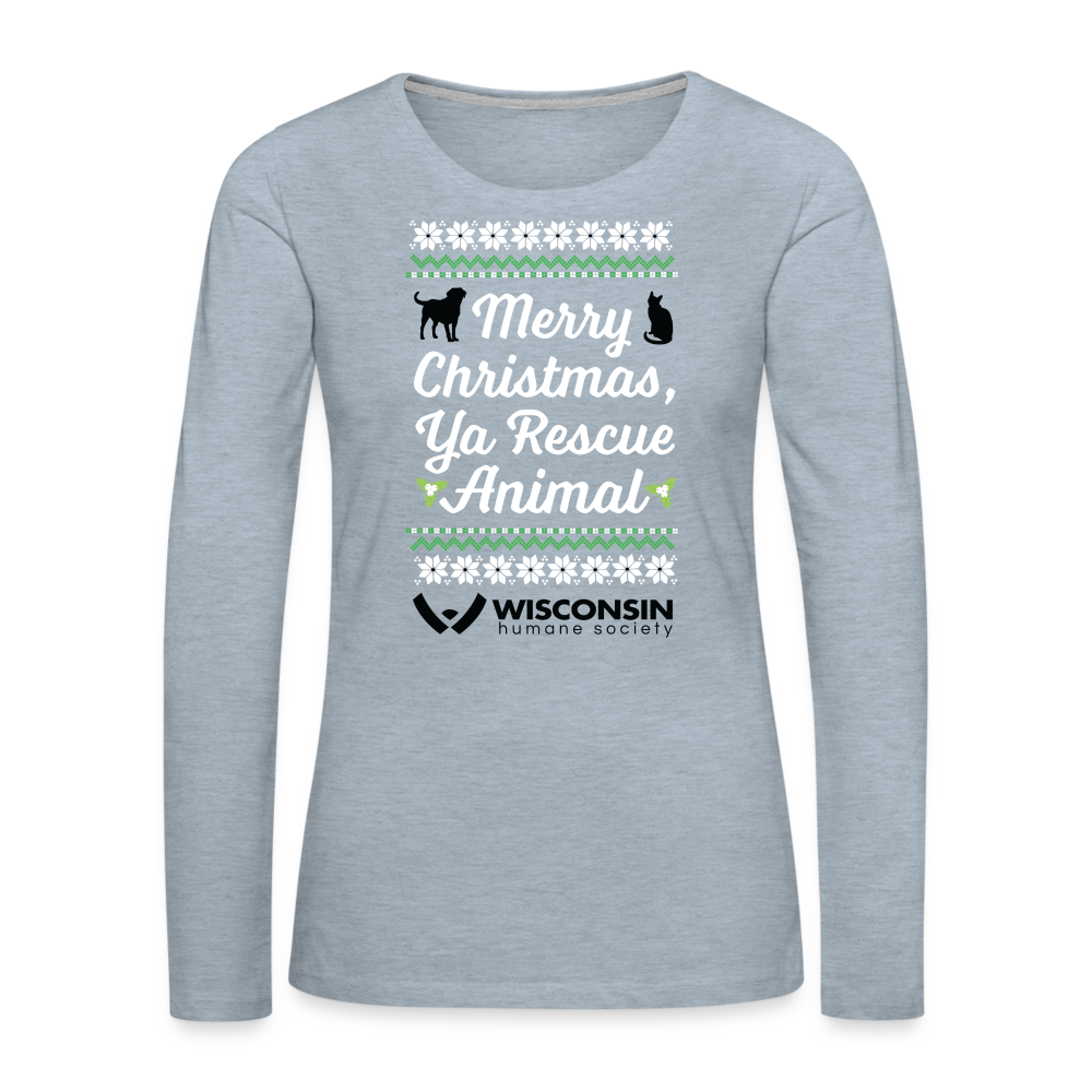 
                  
                    Ya Rescue Animal Contoured Premium Long Sleeve T-Shirt - heather ice blue
                  
                