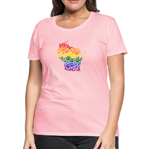 Pride Paws Contoured Premium T-Shirt - pink