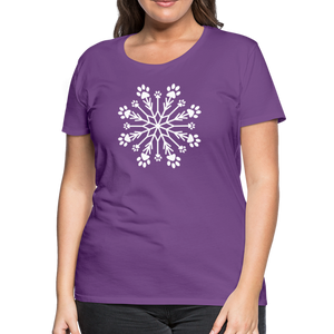 Paw Snowflake Premium T-Shirt - purple