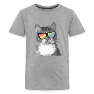 Pride Cat Kids' Premium T-Shirt - heather gray