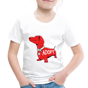 "Big Red Dog" Toddler Premium T-Shirt - white