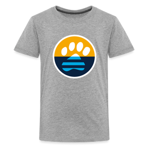 MKE Flag Paw Kids' Premium T-Shirt - heather gray