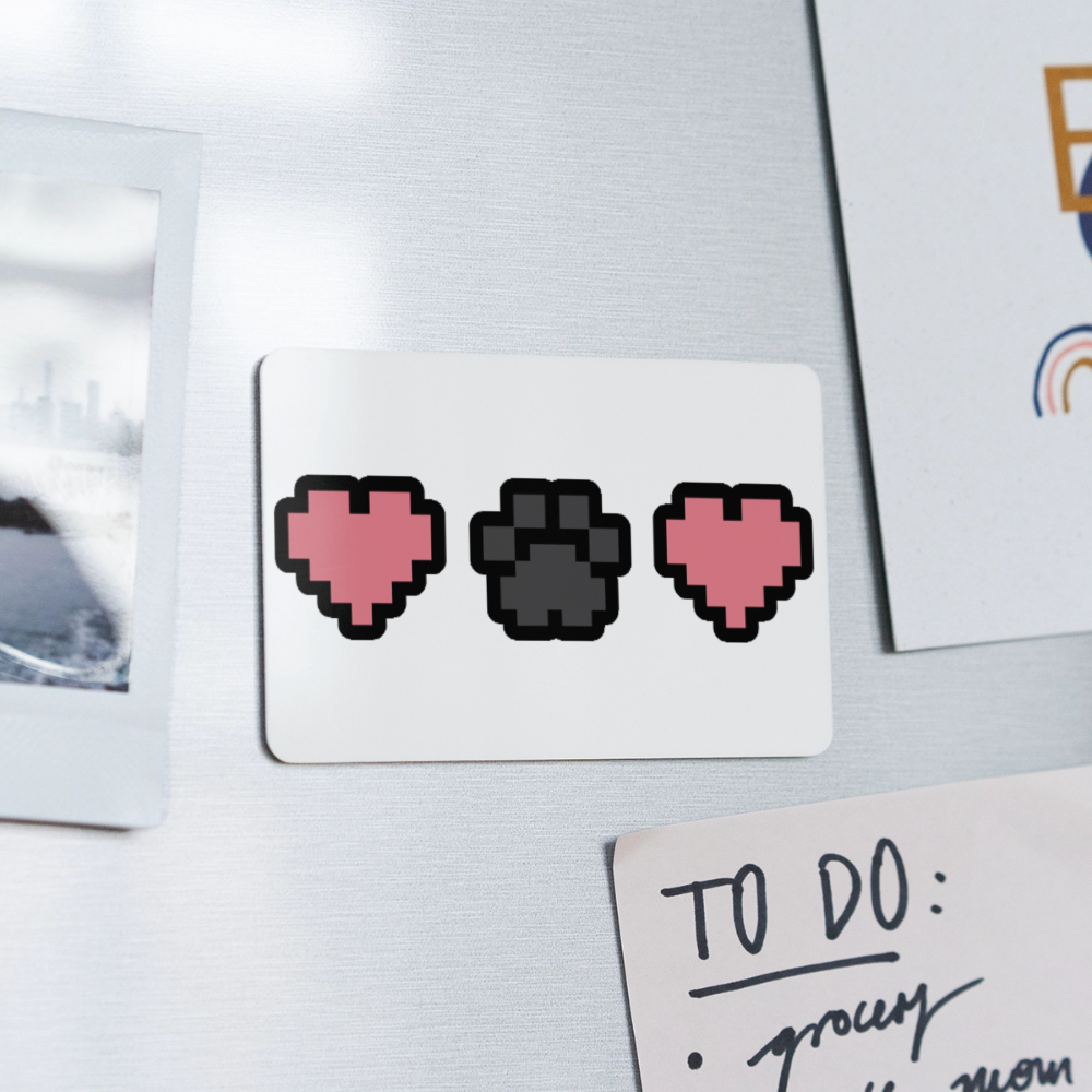 
                  
                    8-Bit Paw Heart Rectangle Magnet - white
                  
                