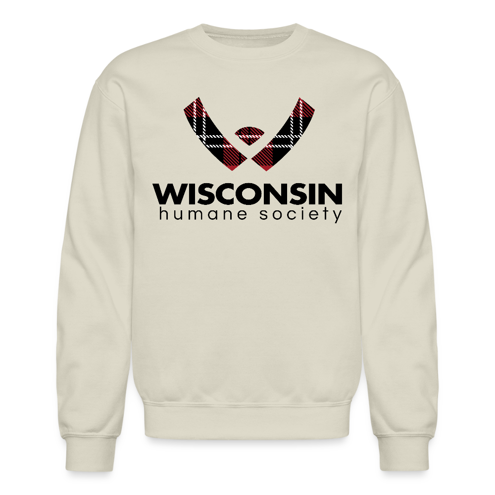 WHS Plaid Logo Crewneck Sweatshirt - Sand