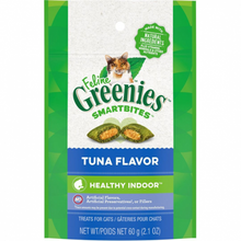 Load image into Gallery viewer, Greenies Feline SmartBites Healthy Indoor Natural Tuna Flavor Soft &amp; Crunchy Adult Cat Treats