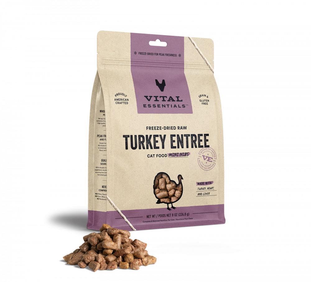
                  
                    Vital Essentials Grain Free Turkey Mini Nibs Freeze Dried Raw Food for Cats
                  
                