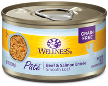 Load image into Gallery viewer, Wellness Complete Health Grain Free Natural Beef and Salmon Recipe Canned Cat Food