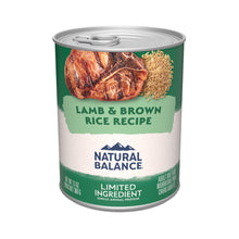 Load image into Gallery viewer, Natural Balance Limited Ingredient Lamb &amp; Brown Rice Recipe Wet Canned Dog Food