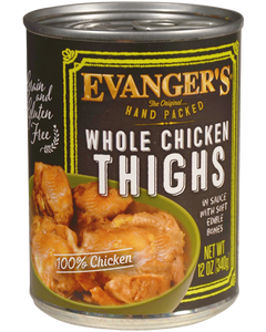 Evangers Super Premium Hand-Packed Whole Chicken Thighs Canned Dog Food